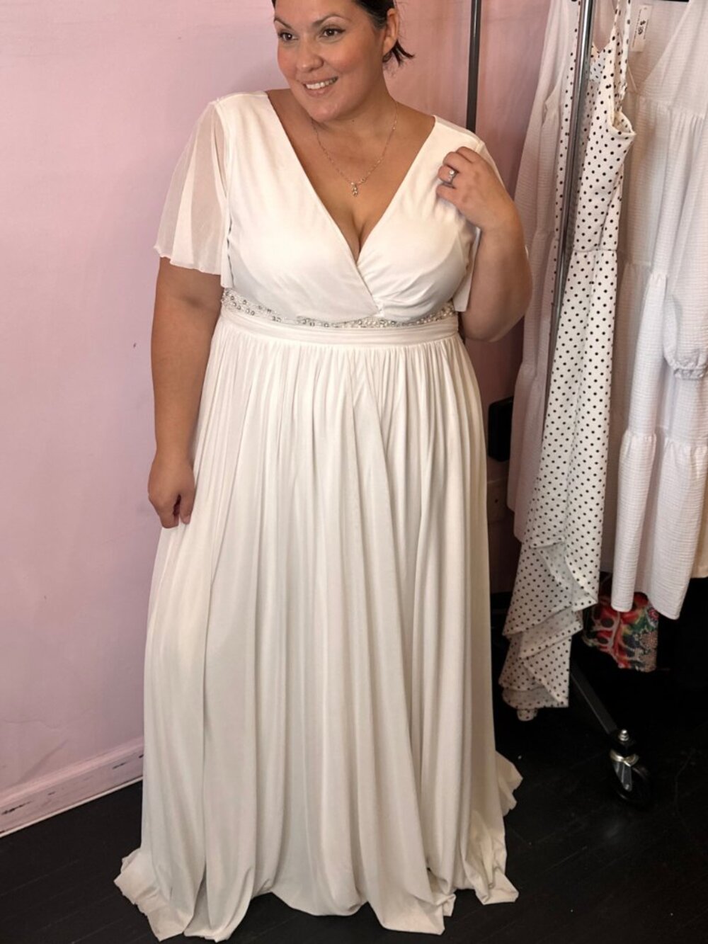 Torrid Maxi Mesh Empire Waist Gown